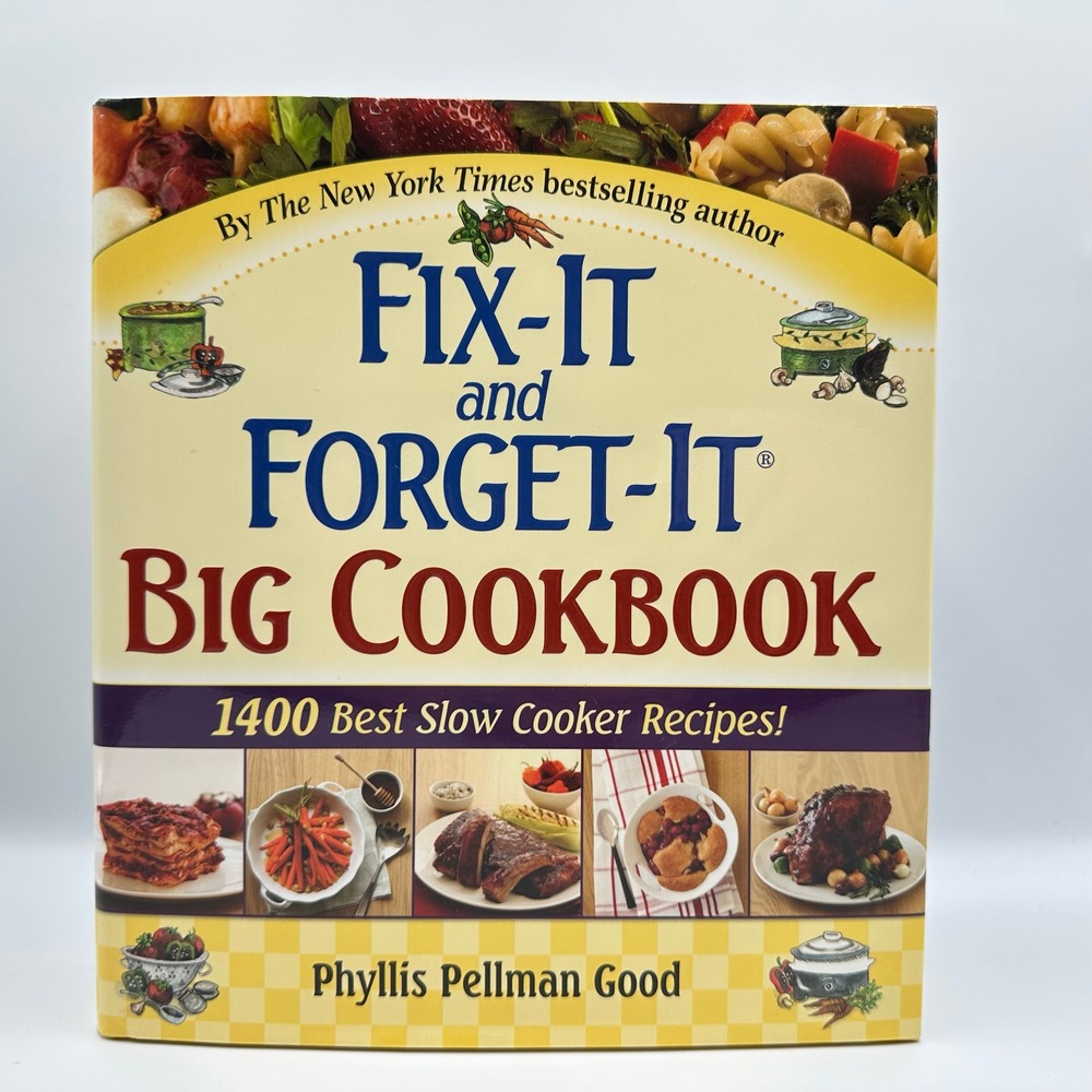 Fix-It Forget-It Big‎ Cookbook Good 2008 Hardcover 1400 Slow Cooker Recipes DJ